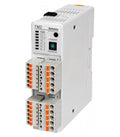 CONTROL DE TEMPERATURA MODULAR SIN PANTALLA 4 CUATRO ZONAS DE MEDICIÓN 4 CUATRO SALIDAS DE CONTROL TIPO RELE 250 VAC A 3A ALIMENTACIÓN 24 VDC COMUNICACIÓN Modbus RTU