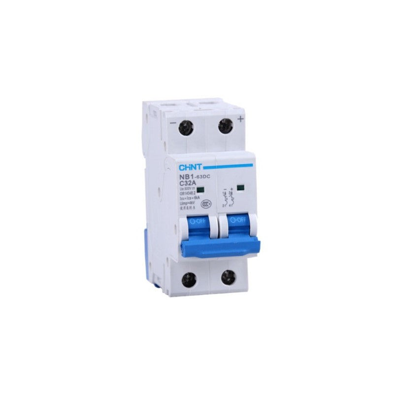BREAKER NB1 2 POLOS 32A CORRIENTE DIRECTA UL. NB1-63DC 2P C20A DC500V 6KA