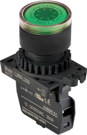 LUZ PILOTO VERDE 22MM 100-240VAC, MARCA AUTONICS
