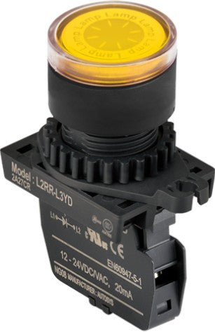 LUZ PILOTO AMARILLO 22MM 100-240VAC, MARCA AUTONICS