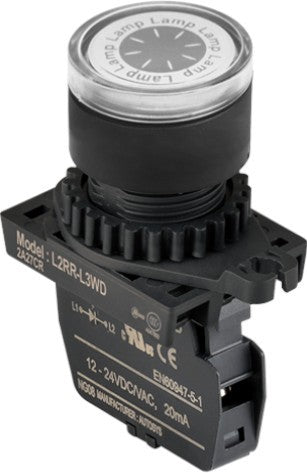 LUZ PILOTO BLANCA 22MM 100-240VAC, MARCA AUTONICS