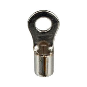 TERMINAL DE OJO PARA ALTA TEMPERATURA DE ACERO INOXIDABLE 483C PARA CABLE 12-10 AWG CON OJO DE 3.78MM DE DIAMETRO INTERNO PAQ 100 UNIDS
