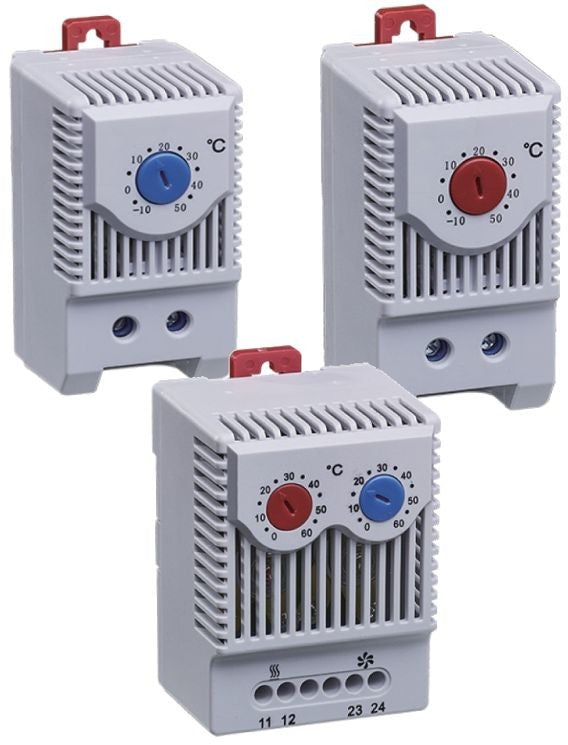 TERMOSTATO CALEFACTOR 0-60C NC 10A 250V RIEL DIN