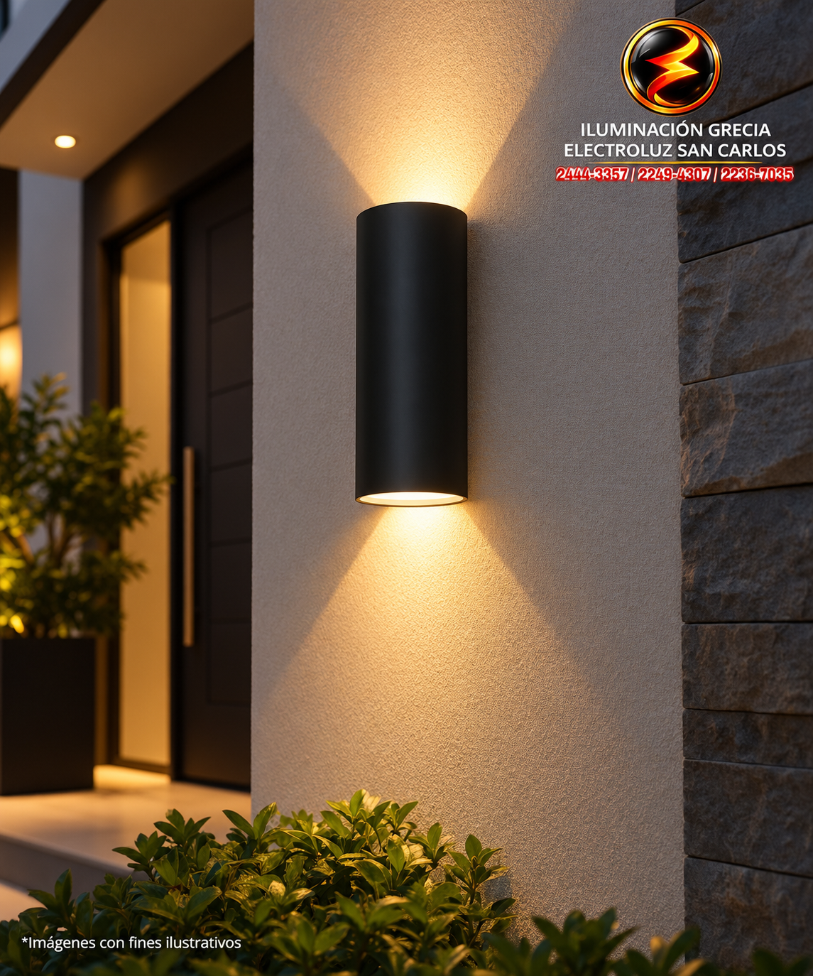 APLIQUE LED PARA PARED OS-W15/3-2-6W 8004 NEGRO 3000K