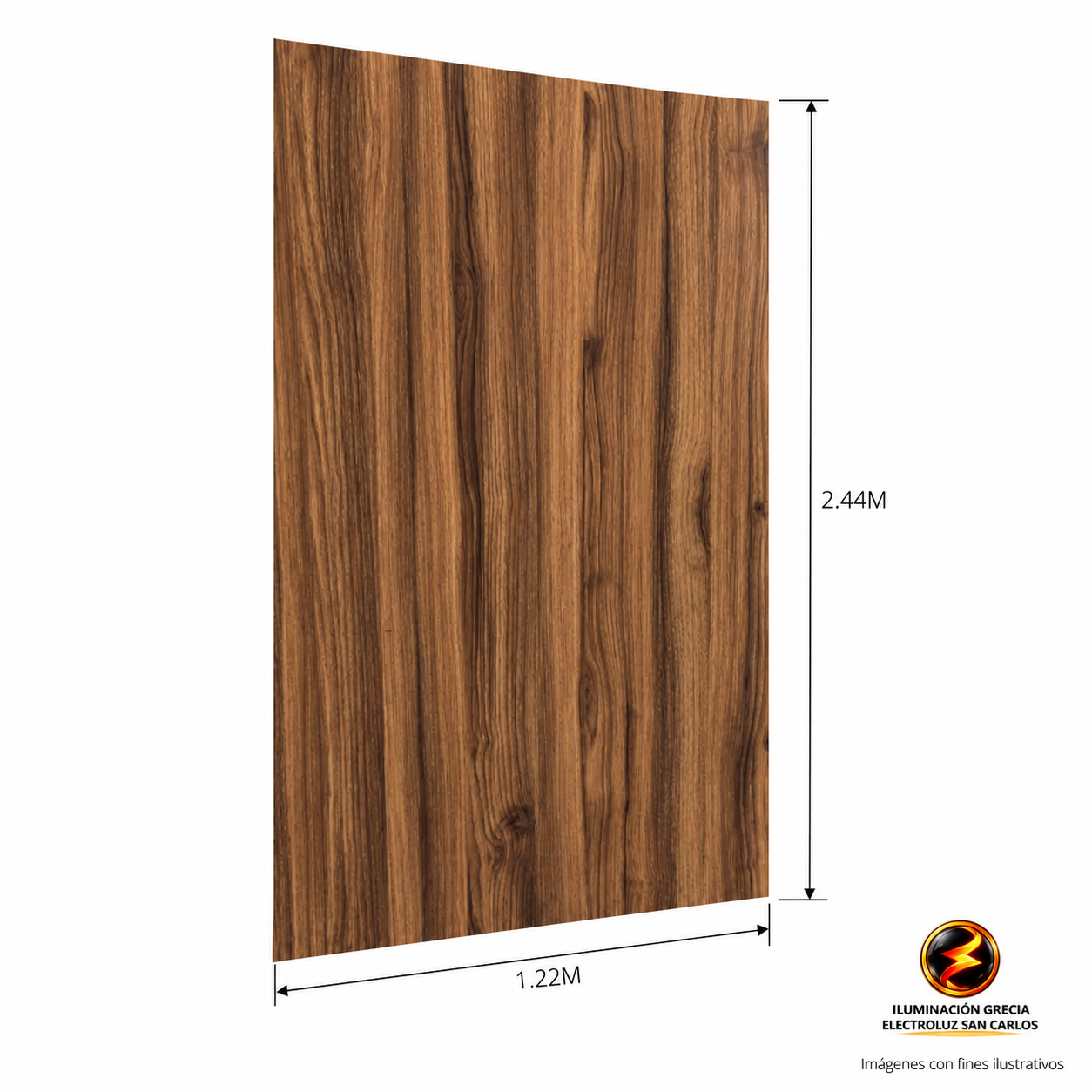 LÁMINA - PANEL CARBONIZADO ESTILO MADERA P22 1.22M X 2.44M / 5MM
