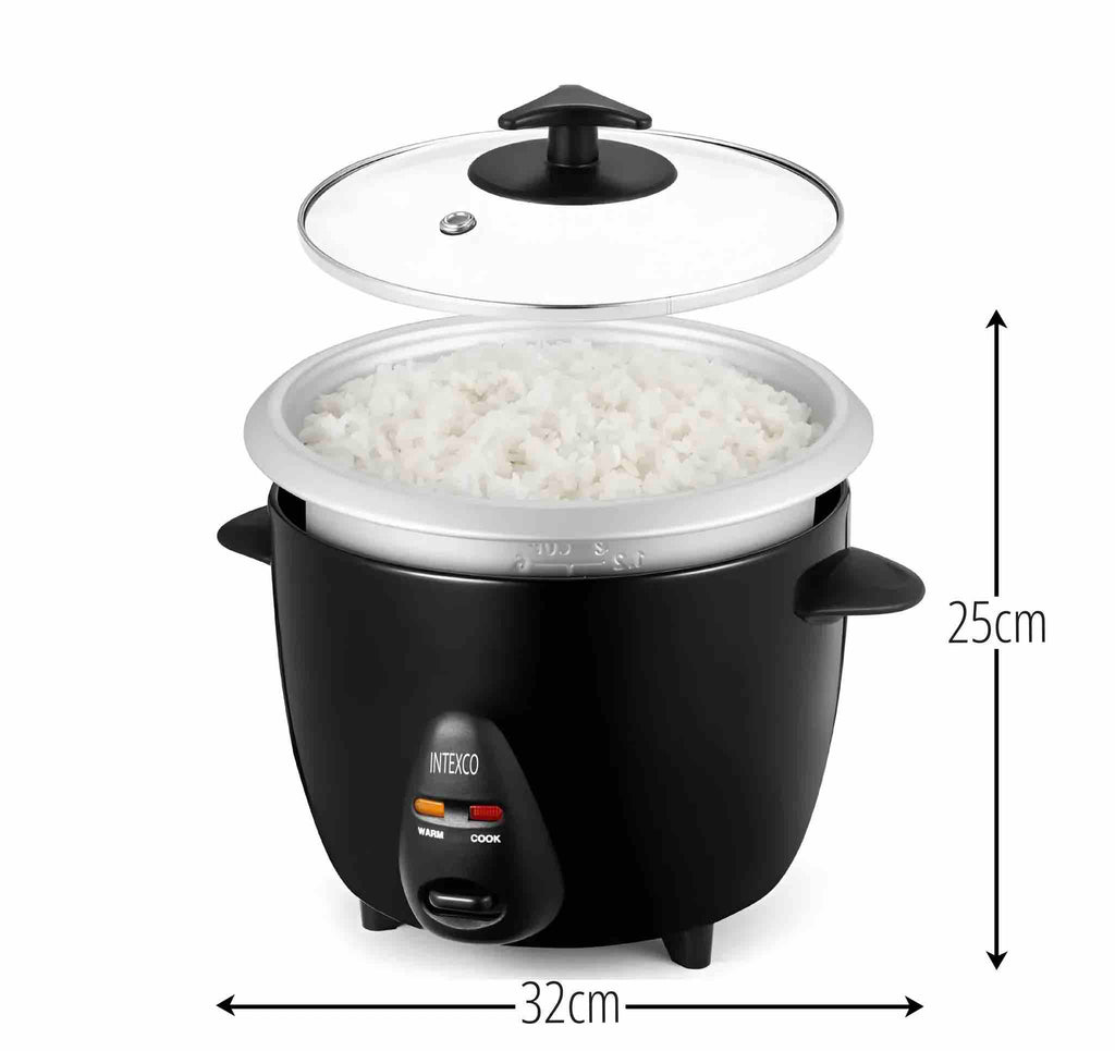 ARROCERA NEGRA 10 TAZAS 1.8L 700W INTEXCO