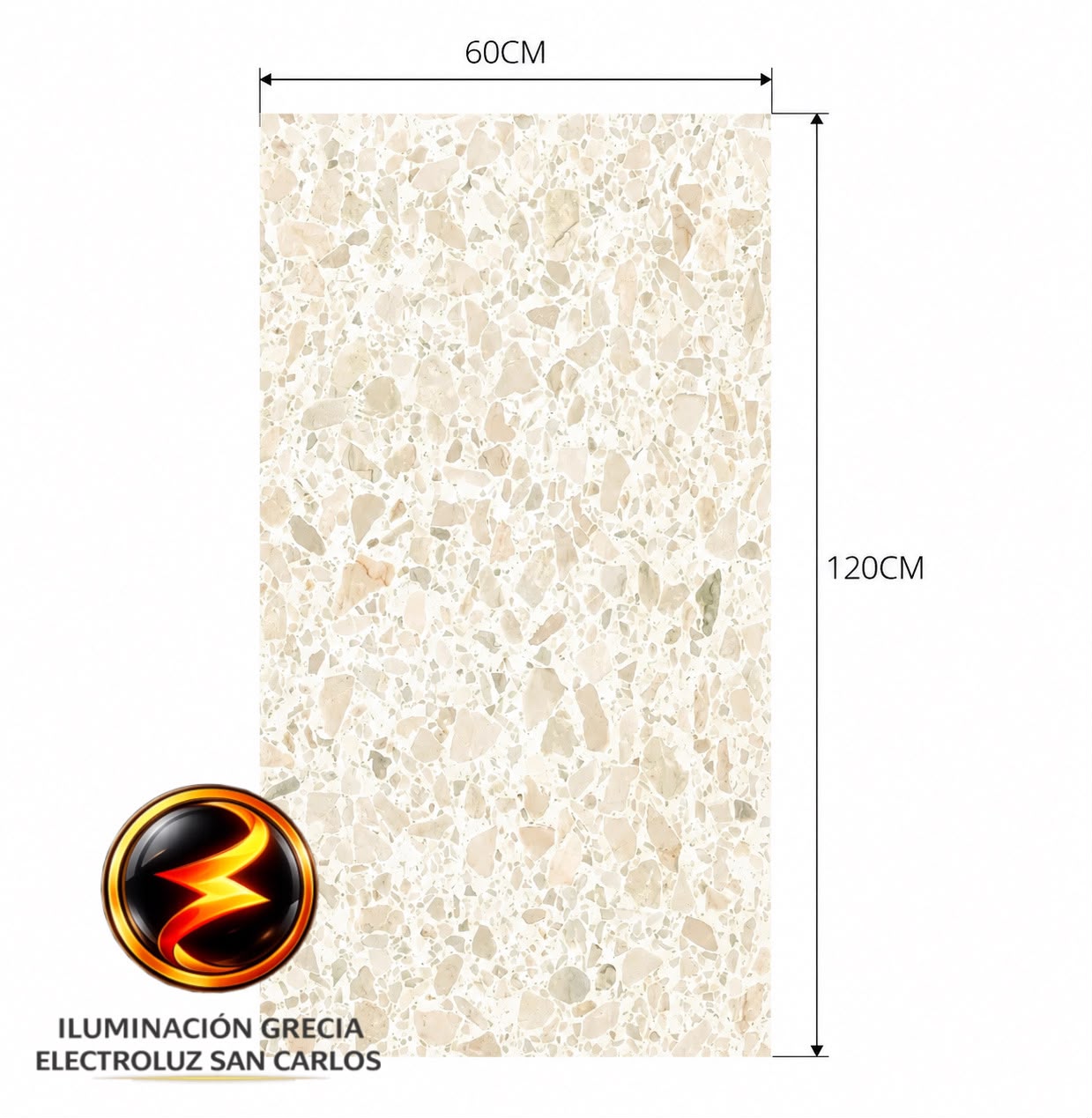 FACHALETA FLEXIBLE PIEDRA PRFV 1.20M X 60CM GRANITO BEIGE WP-6003-1