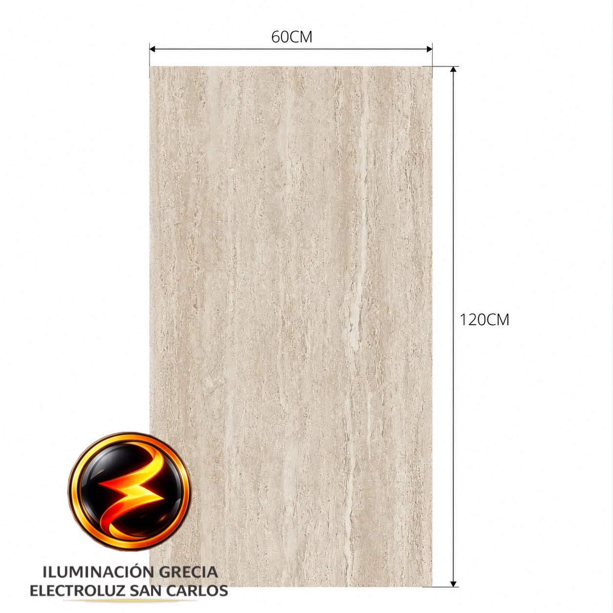 FACHALETA FLEXIBLE PIEDRA PRFV 1.20M X 60CM MATIS BEIGE WP-9090-23