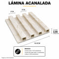 LAMINA ACANALADA 168MM ESTILO MARFIL 16.8CM X 2.90CM