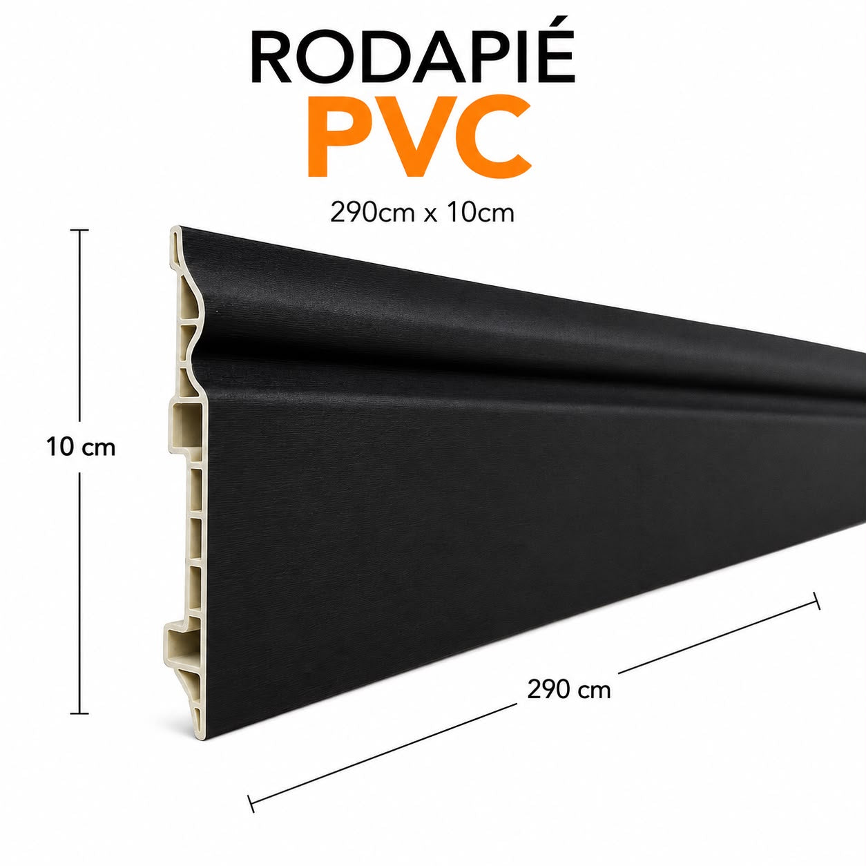 RODAPIÉ RÚSTICO PLÁSTICO 3 METROS