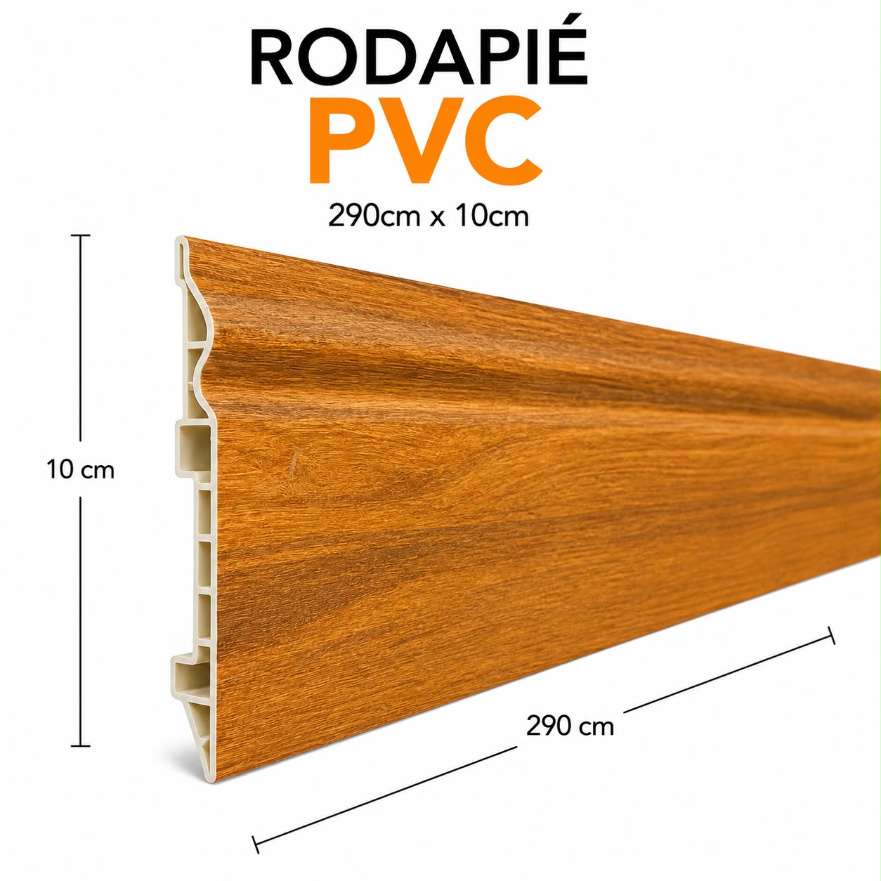 RODAPIE RÚSTICO PLÁSTICO 3 METROS