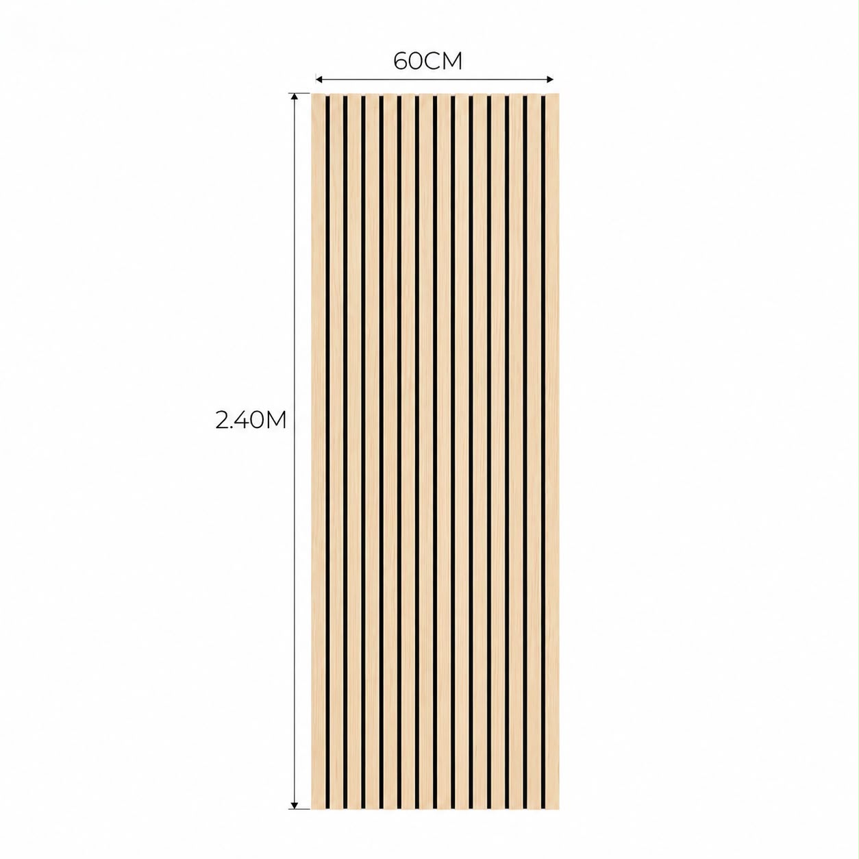LÁMINA ACÚSTICA FIBRA DE POLIESTER P.E.S ACANALADA GREIGE 2.40MT X 60CM 17MM UNIDAD K7030-A189