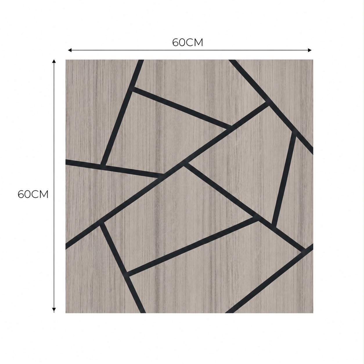 LÁMINA ACÚSTICA FIBRA DE POLIESTER P.E.S GREIGE MOSAICO 60CM X 60CM 17MM UNIDAD XYBZ-024A