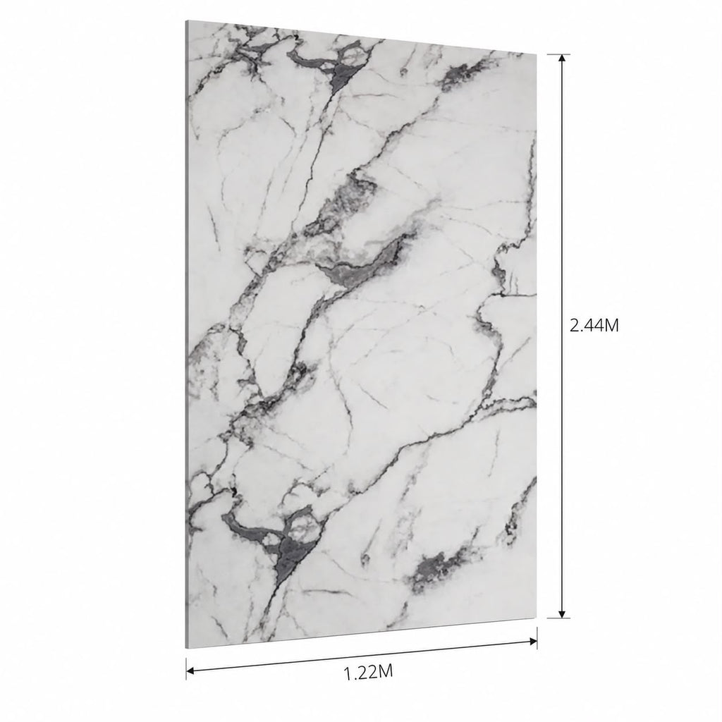 LÁMINA PVC - PANEL UV ESTILO MÁRMOL ESCALA VETA GRIS 1.22M X 2.44M / 3MM KL8209