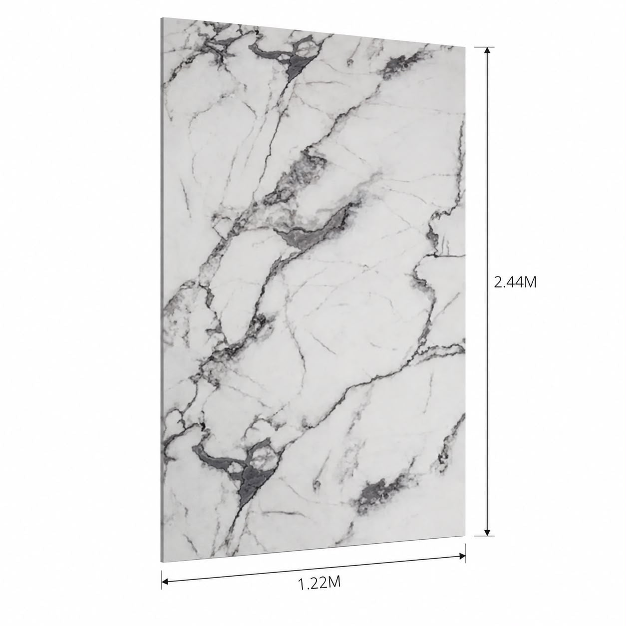 LÁMINA PVC - PANEL UV ESTILO MÁRMOL ESCALA VETA GRIS 1.22M X 2.44M / 3MM KL8209