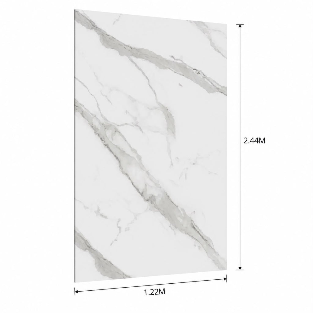 LÁMINA PVC - PANEL UV ESTILO MÁRMOL ESCALA VETA GRIS 1.22M X 2.44M / 3MM KL8209