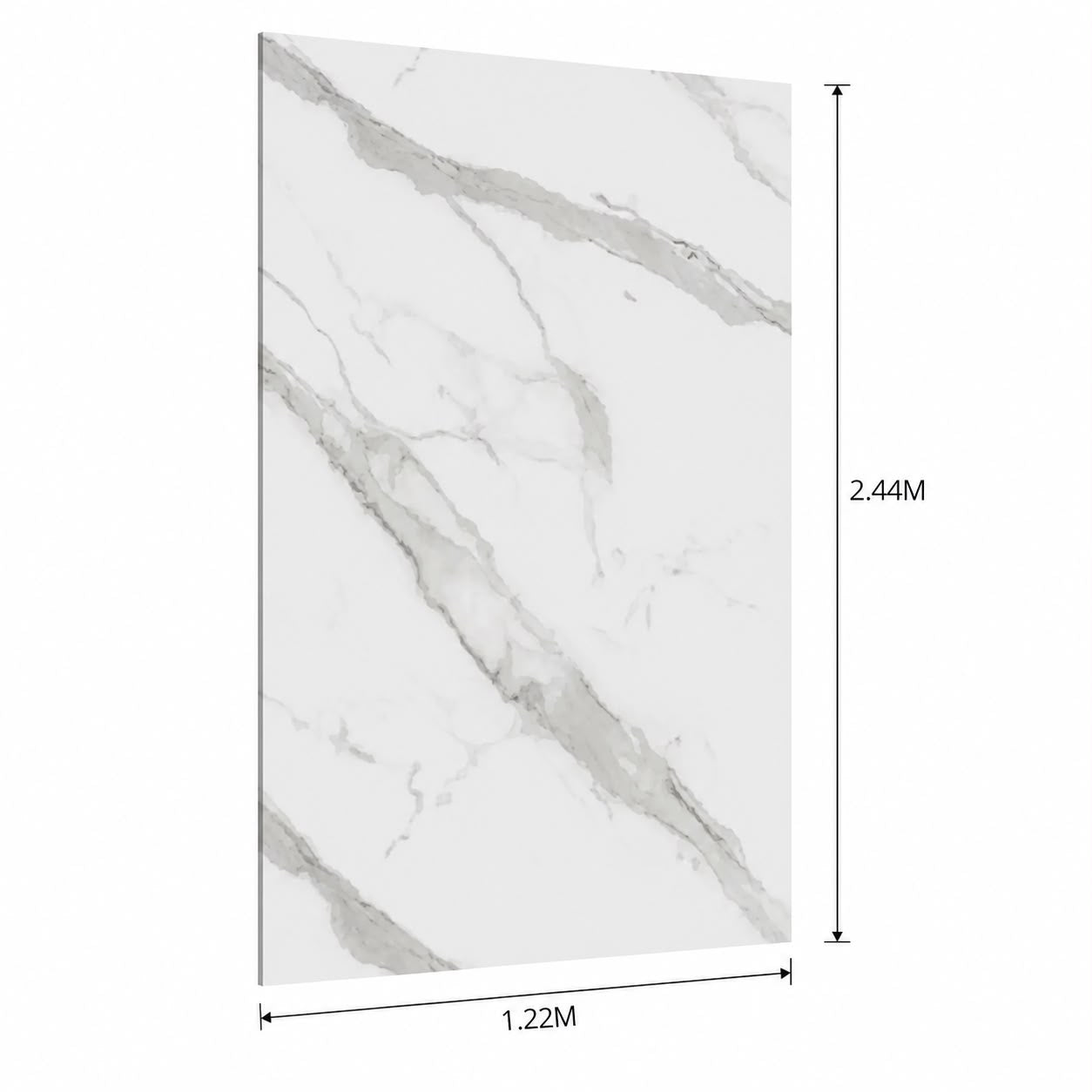LÁMINA PVC - PANEL UV ESTILO MÁRMOL ESCALA VETA GRIS 1.22M X 2.44M / 3MM KL8209
