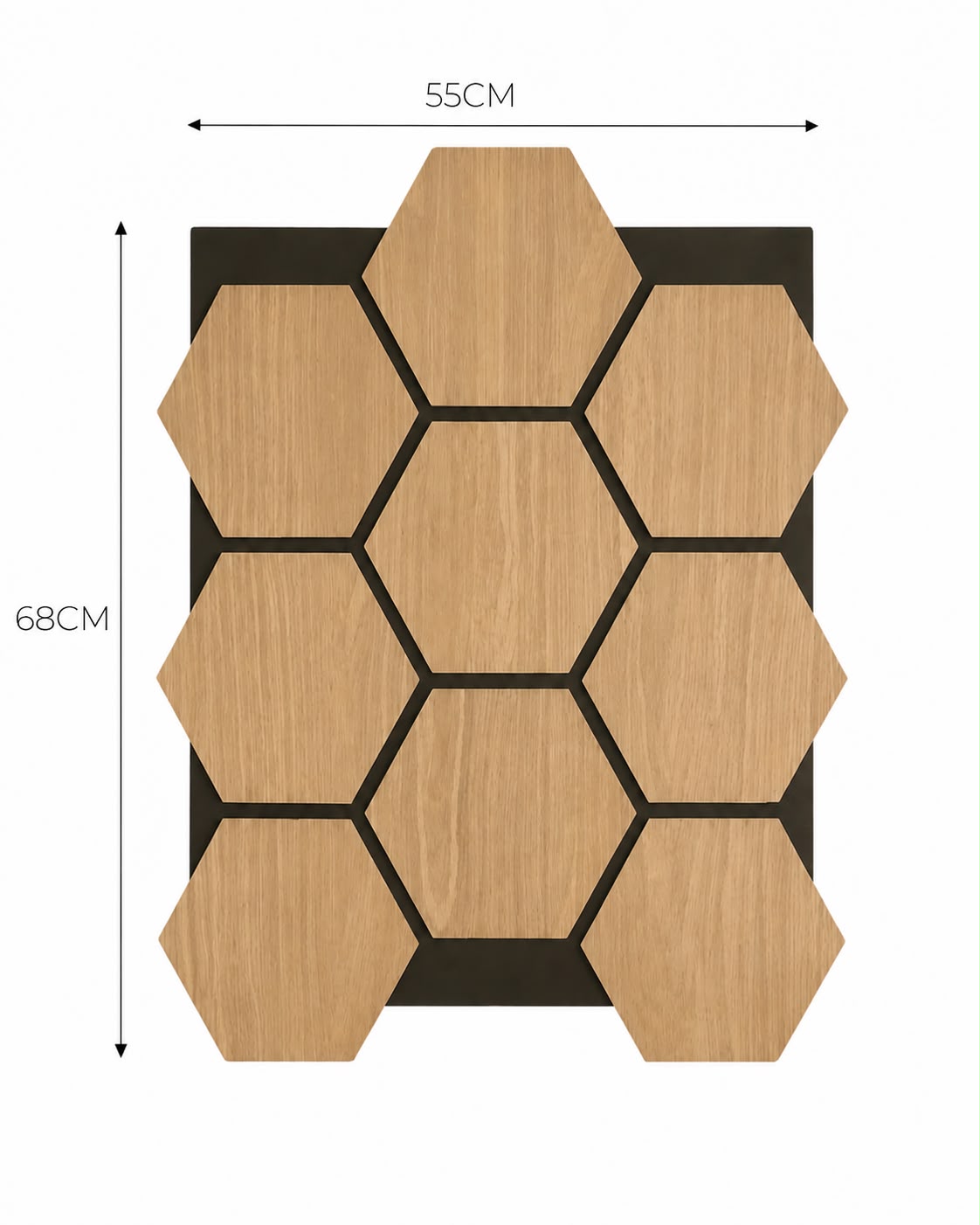 LÁMINA ACÚSTICA FIBRA DE POLIESTER P.E.S BEIGE HEXAGONAL 55CM X 68CM 17MM UNIDAD XYBS-014A