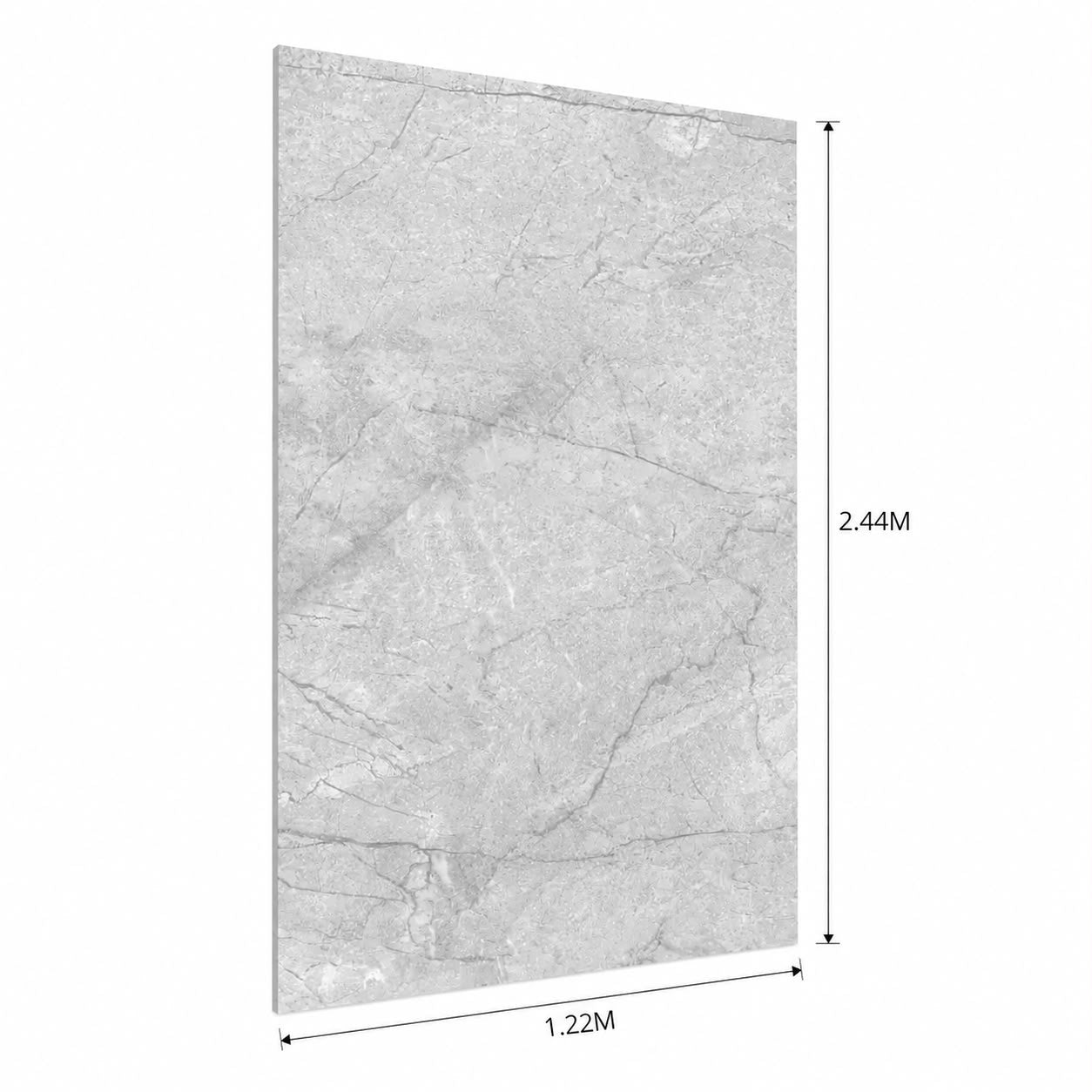 LÁMINA PVC - PANEL UV ESTILO MARMOL GRIS CENIZA SATIN 1.22M X 2.44M / 3MM KL8230