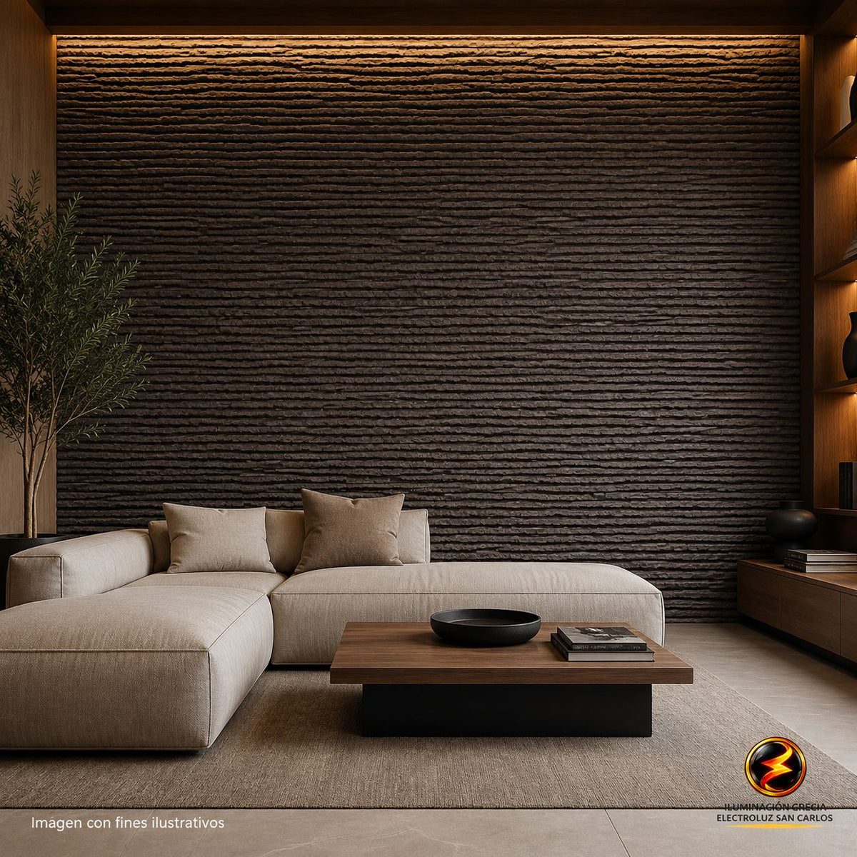 60-03000 LAMINA TEXTURA DE PIEDRA TUBULAR  GRIS OSCURO PU-10-C P.U 60CM X 1.20M