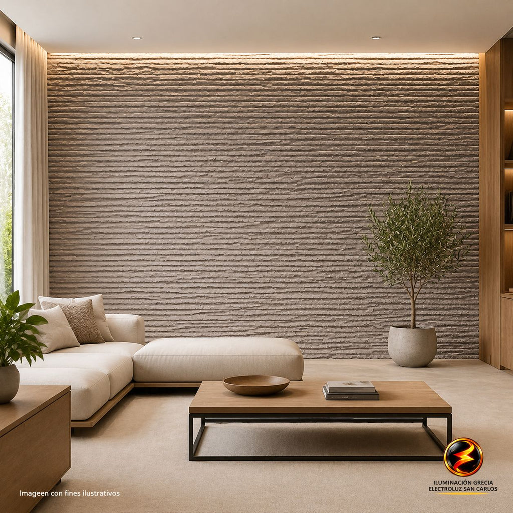 60-02999 LAMINA TEXTURA DE PIEDRA TUBULAR  GRIS CLARO PU-10-D P.U 60CM X 1.20M