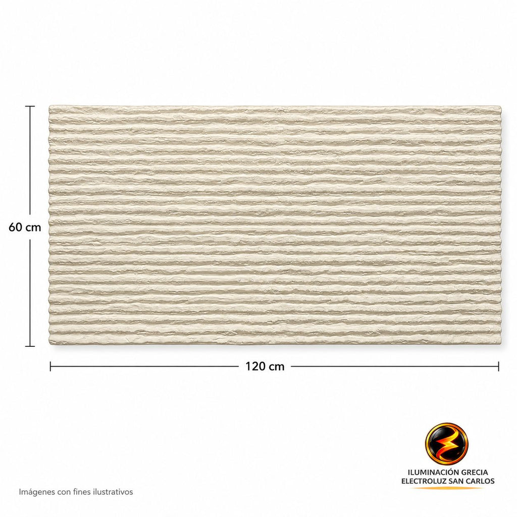 60-03002 LAMINA TEXTURA DE PIEDRA TUBULAR  BLANCO PU-10-A P.U 60CM X 1.20M