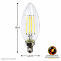 BOMBILLO E27 VELA TRANSPARENTE BLANCO ILUSIFCRA