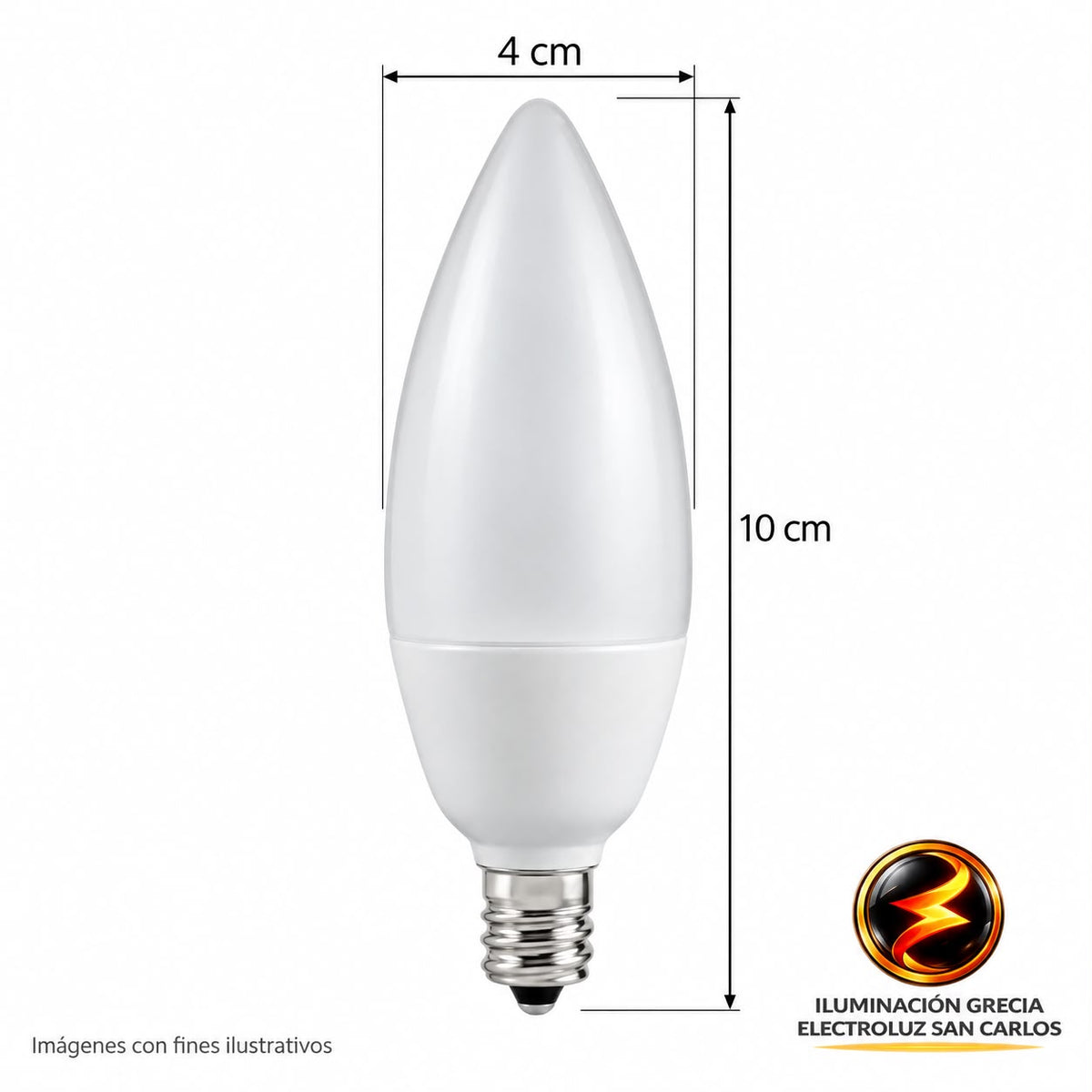BOMBILLO LED E14 VELA LECHOSO CÁLIDO ILUSIFCRA