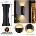 APLIQUE LED PARA PARED 2 LUCES OS-W212/2-10W NEGRO 3000K