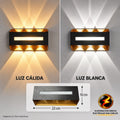 APLIQUE LED PARA PARED 4 LUCES OS-W238/8 11W BK+GD 6000K / TAMBIEN DISPONIBLE EN 3000K