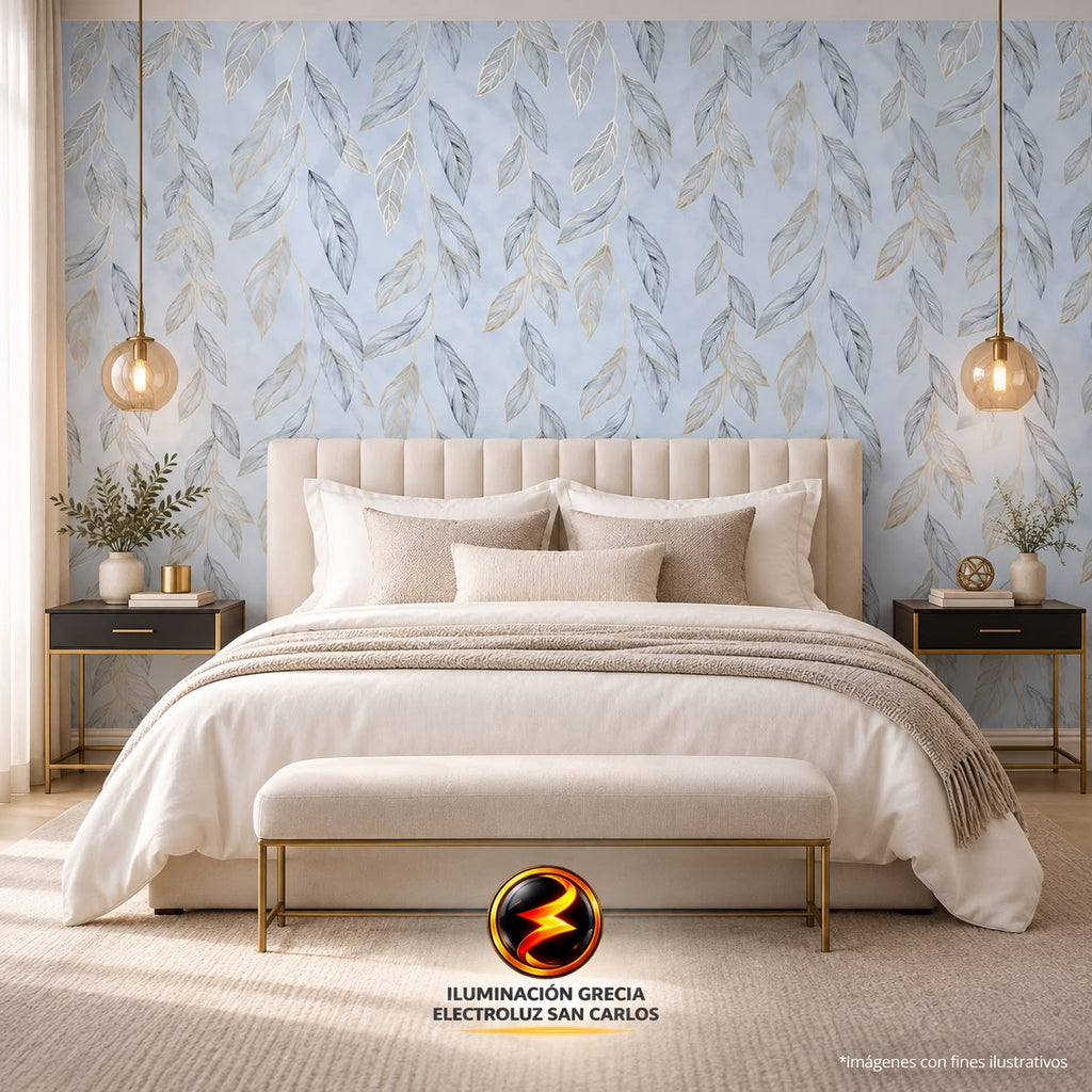 LÁMINA ADHESIVA PAPEL TAPIZ 1.20M X 3M PARA PARED HOJAS VETAS DORADAS DECORATIVO JQ-TJ-038