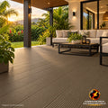 LÁMINA PARA PISO ESTILO DECK WPC ACABADO ROBLE OSCURO 14CM X 25MM X 2.90M