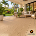 LÁMINA DE PISO ESTILO DECK WPC ACABADO CREMA 14CM X 25MM X 2.90M