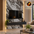 60-03014 LAMINA PVC - PANEL UV ESTILO TEXTURA MARMOL VETAS GRIS 1.22M X 2.44M / 3MM 516603-3