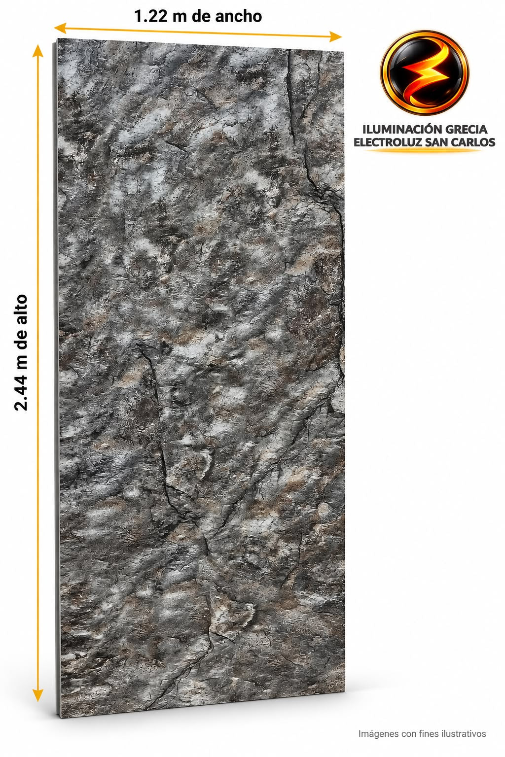 60-03013 LAMINA PVC - PANEL UV ESTILO TEXTURA PORCELANA CAFE 1.22M X 2.44M / 3MM C513402-54
