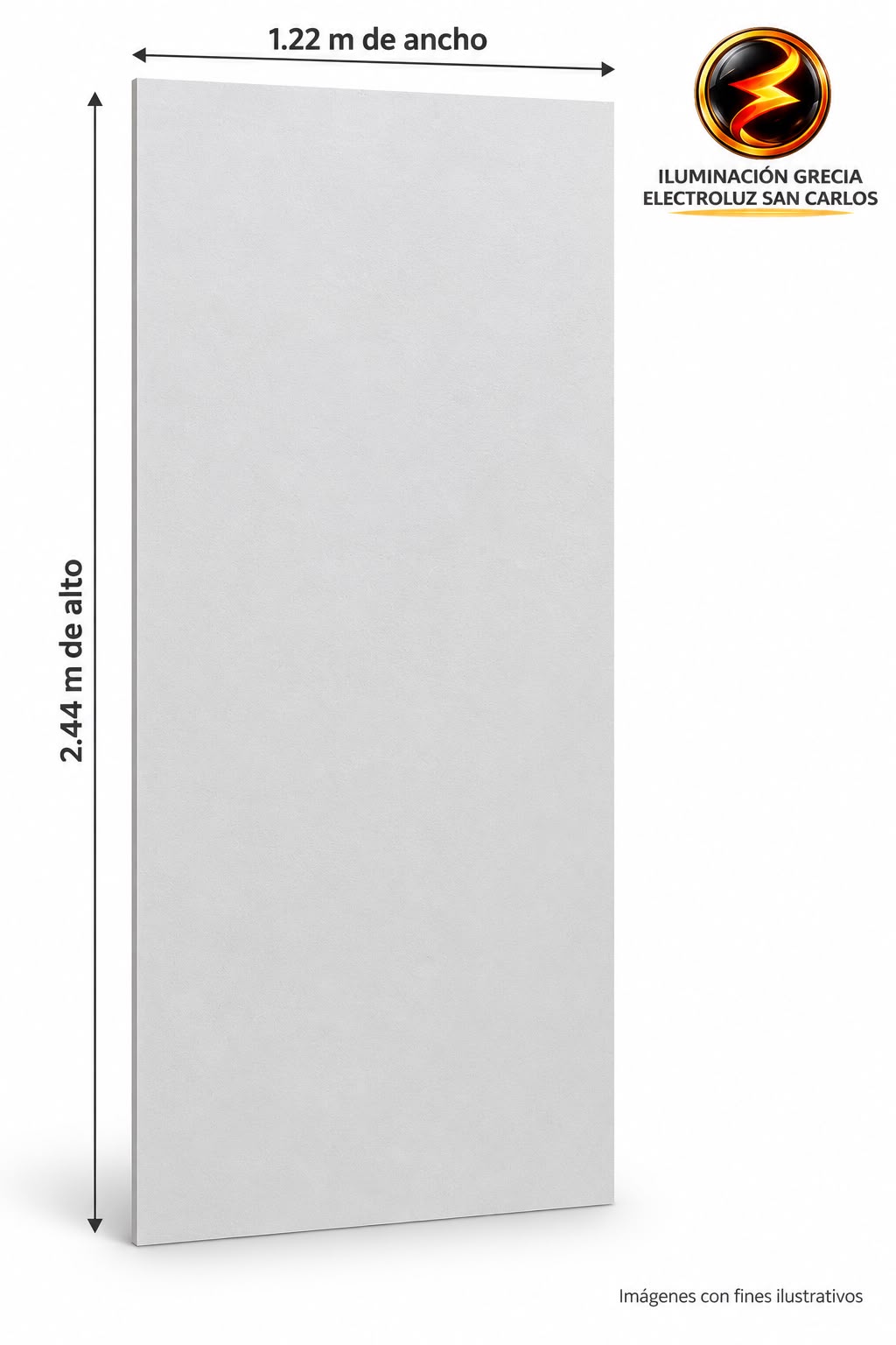 LAMINA PVC - PANEL UV ESTILO TEXTURA BLANCO MATE 1.22M X 2.44M /
