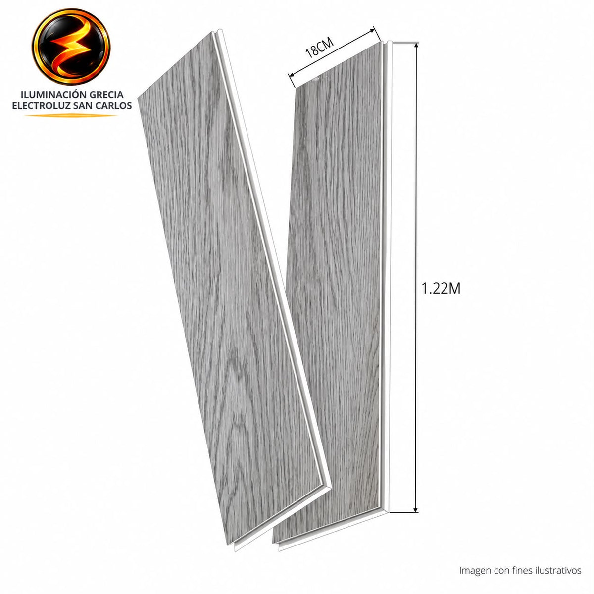 LÁMINA PARA PISO ESTILO SPC 10PC ACABADO GRIS OSCURO BETA SD-12 18MMX1.22M 2.2M2 CON ESPONJA