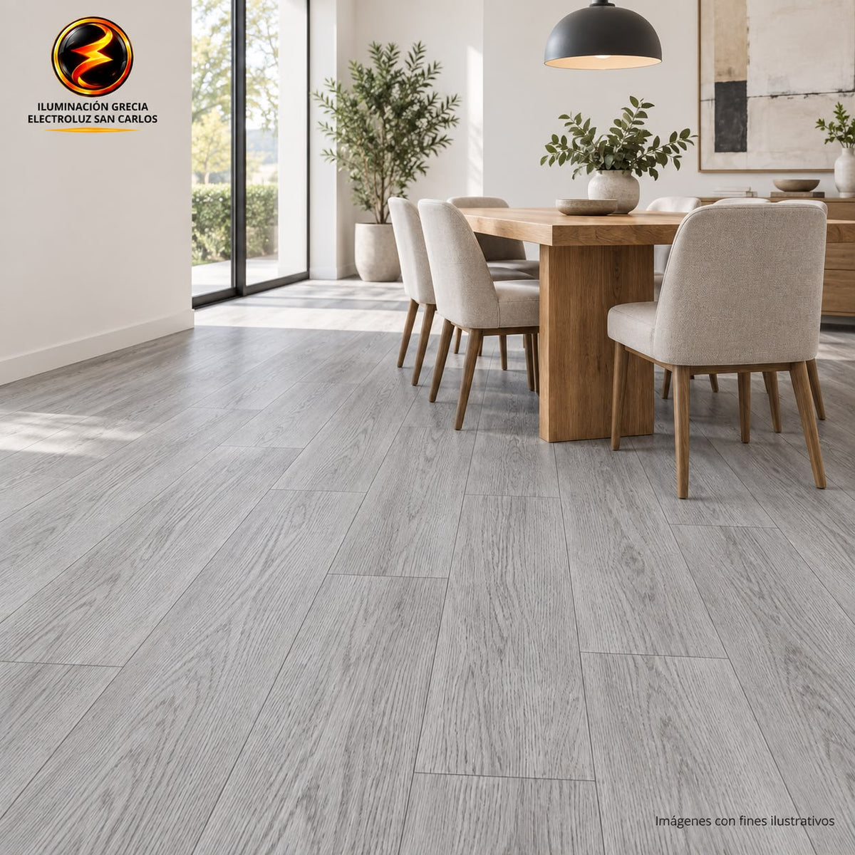 LÁMINA PARA PISO ESTILO SPC 10PC ACABADO GRIS OSCURO BETA SD-12 18MMX1.22M 2.2M2 CON ESPONJA
