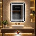 ESPEJO LED 60CM X80CM  6500K TÁCTIL ANTIHUMEDAD LUZ INDIRECTA RECTANGULAR