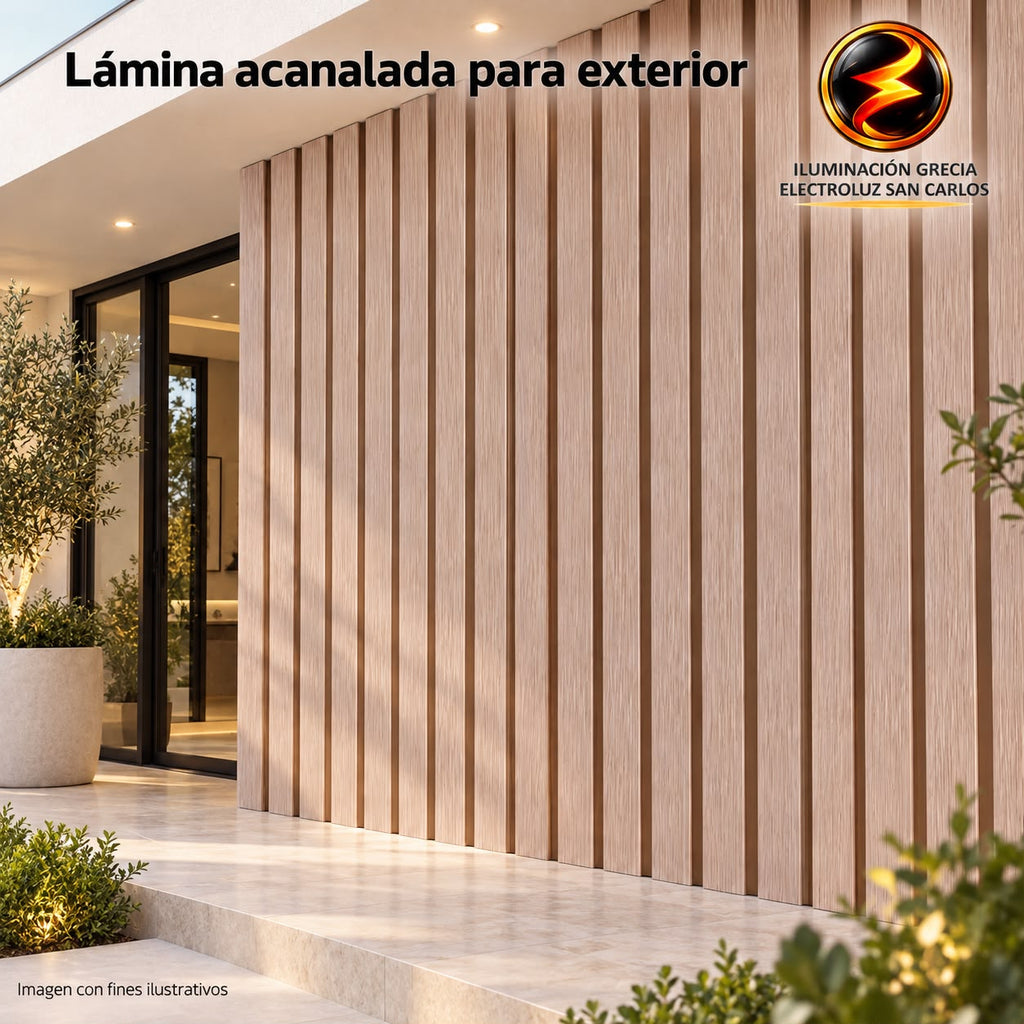 LAMINA ACANALADA 219MM PARA EXTERIOR BEIGE IS012 X 2.9M