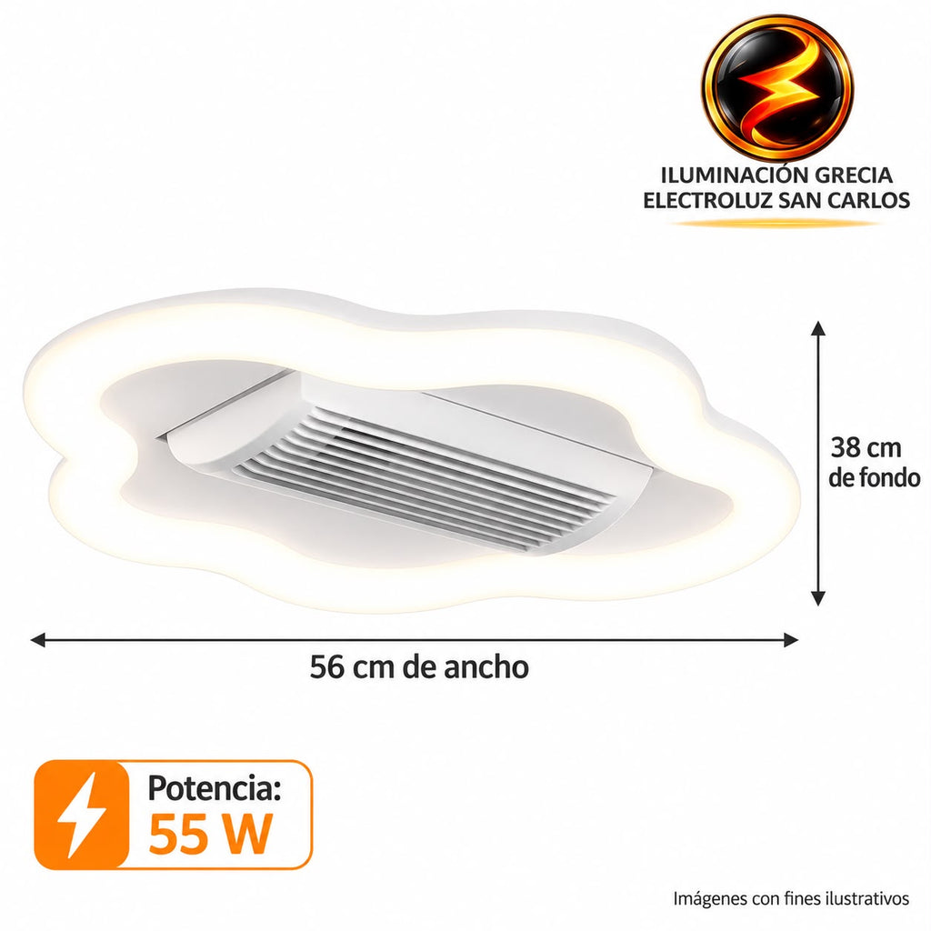 LAMPARA LED DECORATIVA ABANICO DE ASPAS RETRAIBLES 20 406-49