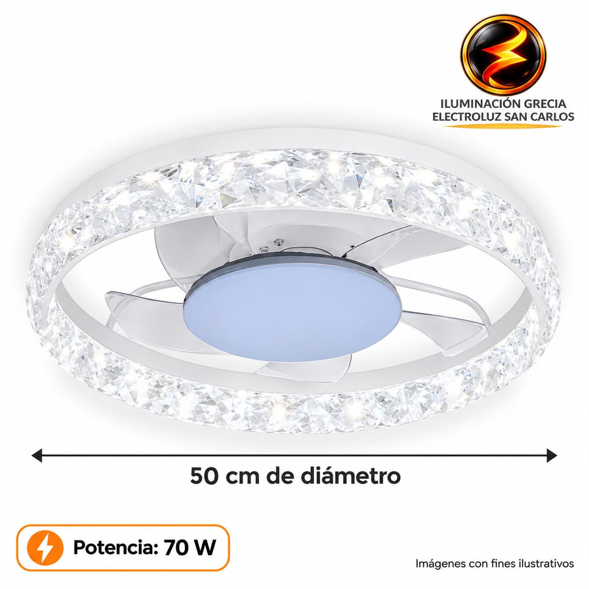 LAMPARA LED DECORATIVA ABANICO DE ASPAS RETRAIBLES 20 JYABL006