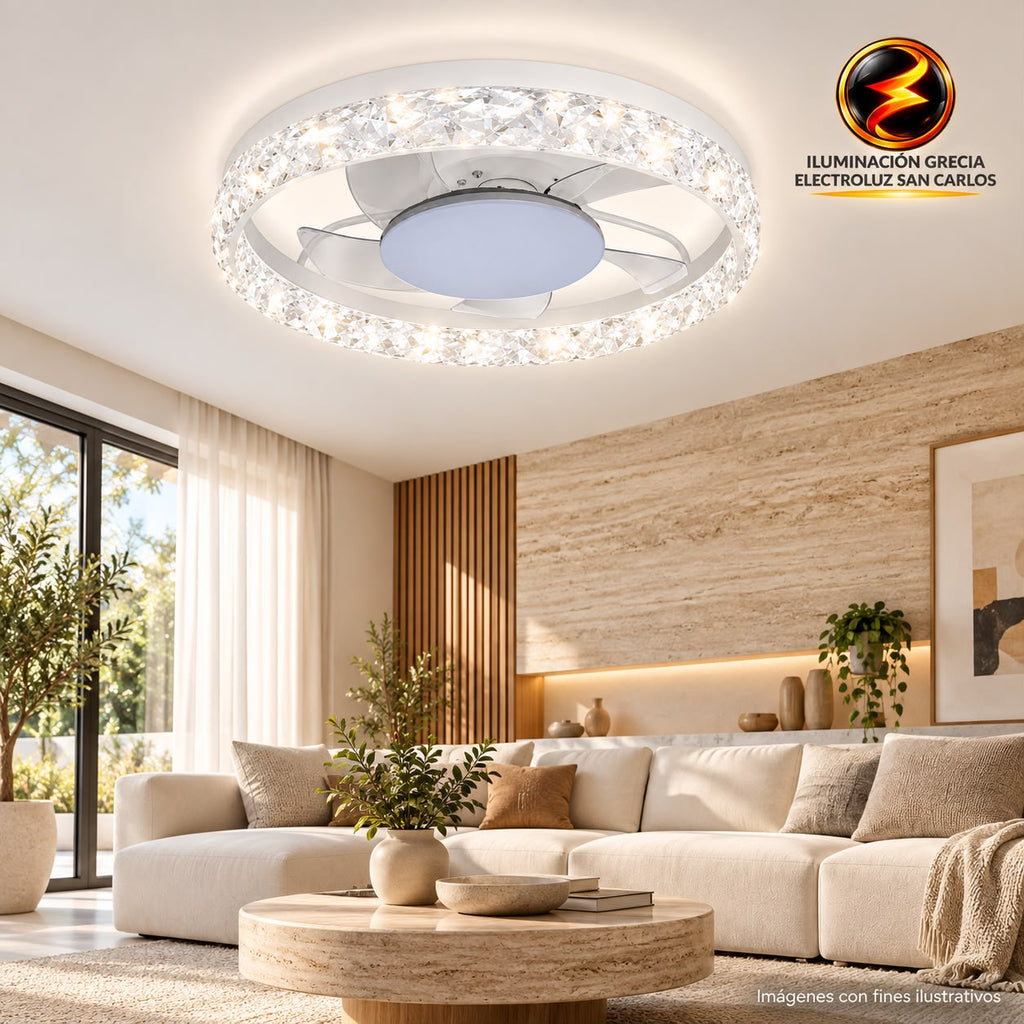 LAMPARA LED DECORATIVA ABANICO DE ASPAS RETRAIBLES 20 JYABL006