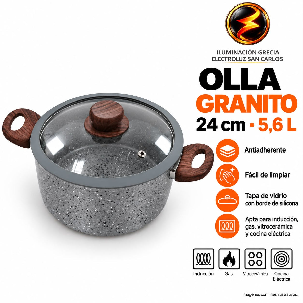 341-30 / OLLA 5,6 L Y 24 CM +TAPA MÁRMOL/SP724MB