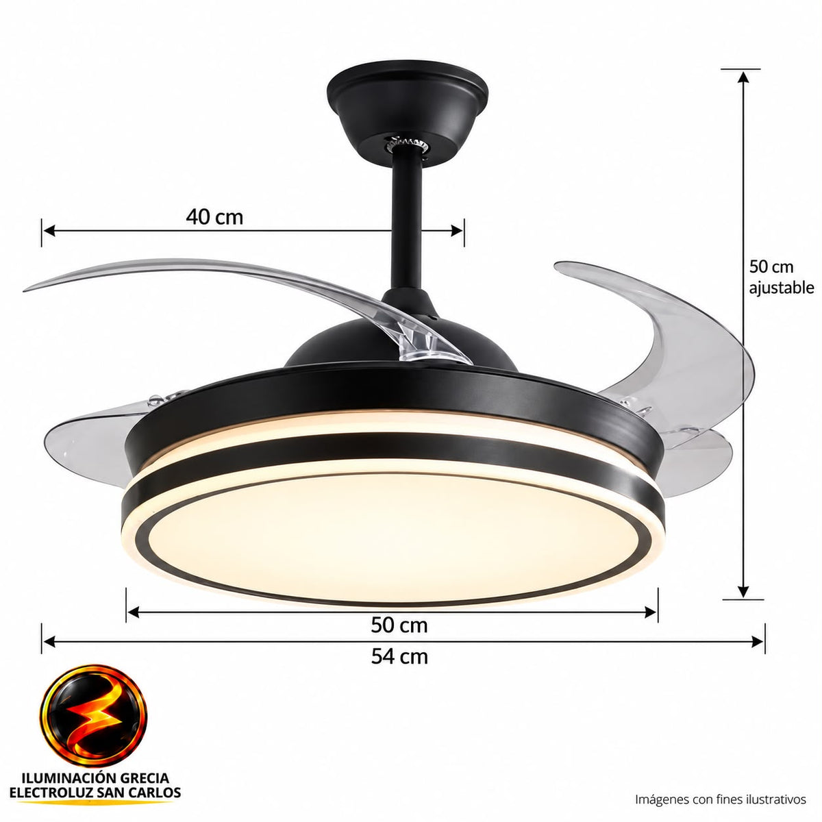 VENTILADOR DE TECHO CON LÁMPARA 9038