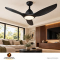 177-01084 /VENTILADOR DE TECHO LUZ LED 3CCT FUNCIÓN MEMORIA 24W 52 NEGRO CON CONTROL 3011BK