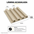 LAMINA ACANALADA 168MM ESTILO BEIGE B9041 X 2.9M