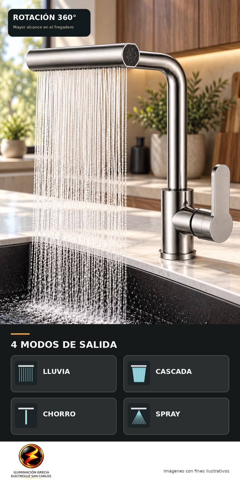 CACHERA PARA FREGADERO MONOCROMADA
