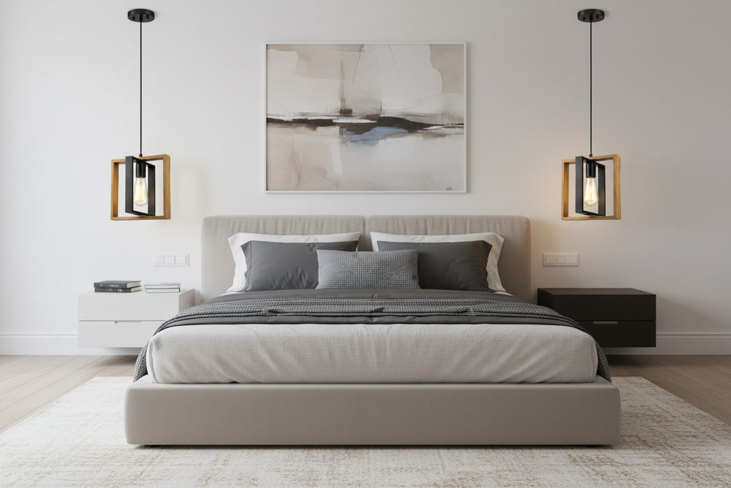 Lámpara en habitación moderna