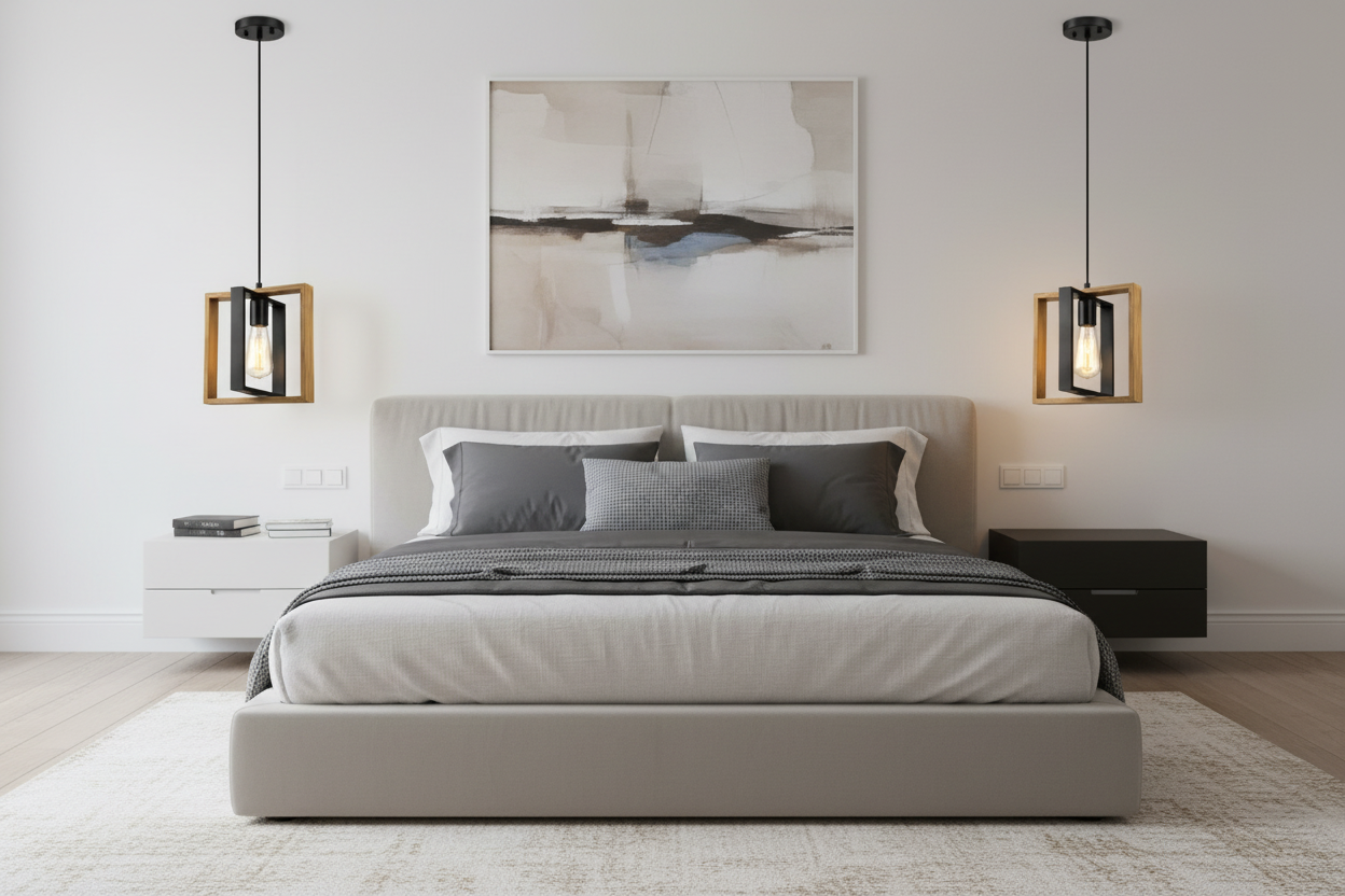 Lámpara en habitación moderna